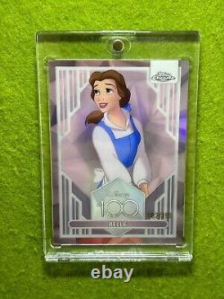 BELLE Disney 100 PINK REFRACTOR CARD # /399 SP 2023 Topps Chrome Beauty & Beast