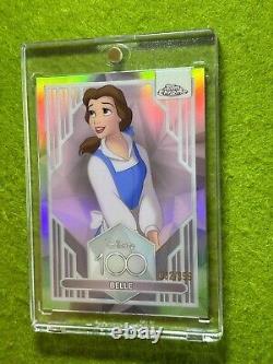 BELLE Disney 100 PINK REFRACTOR CARD # /399 SP 2023 Topps Chrome Beauty & Beast