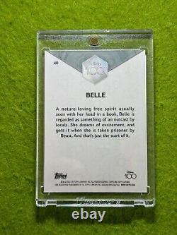 BELLE Disney 100 PINK REFRACTOR CARD # /399 SP 2023 Topps Chrome Beauty & Beast