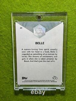 BELLE Disney 100 PINK REFRACTOR CARD # /399 SP 2023 Topps Chrome Beauty & Beast