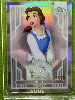 BELLE Disney 100 PINK REFRACTOR CARD # /399 SP 2023 Topps Chrome Beauty & Beast