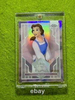 BELLE Disney 100 PINK REFRACTOR CARD # /399 SP 2023 Topps Chrome Beauty & Beast
