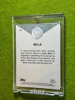 BELLE Disney 100 PINK REFRACTOR CARD # /399 SP 2023 Topps Chrome Beauty & Beast