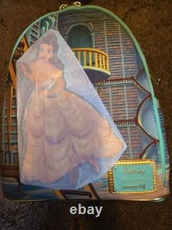 BNWT Disney Beauty and The Beast Belle Library Ladder Loungefly Mini Backpack
