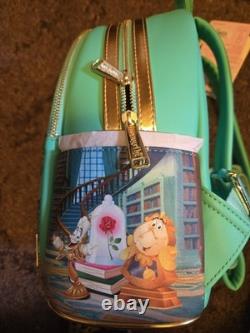 BNWT Disney Beauty and The Beast Belle Library Ladder Loungefly Mini Backpack