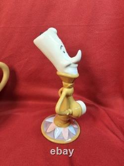 Beauty And The Beast 10th Anniversary 5 Piece Tea Set Cogsworth Chip Potts