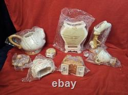 Beauty And The Beast 10th Anniversary 5 Piece Tea Set Cogsworth Chip Potts