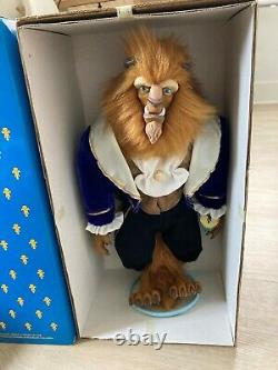 Beauty And The Beast Doll Vintage In Box With Doll Stand Dakin