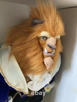 Beauty And The Beast Doll Vintage In Box With Doll Stand Dakin