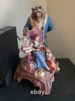 Beauty And The Beast Figurine Statue With Mini Snow Globes Rare Mint Condition