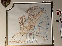 Beauty And The Beast Framed Sketch Disney Park Disneyland