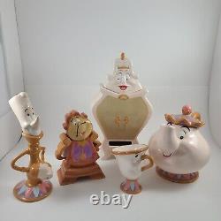 Beauty And The Beast Tea Set 10th Anniversary Limited Edition Rare Never Used