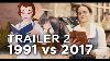 Beauty And The Beast Trailer 2 1991 Vs 2017 Comparison Side By Side
