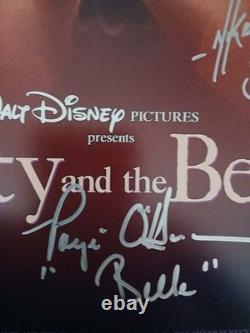 Beauty and The Beast Cast x 4 Signed 11x17 Walt Disney Poster Becket LOA