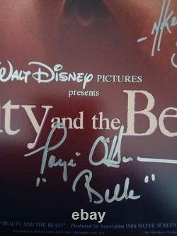 Beauty and The Beast Cast x 4 Signed 11x17 Walt Disney Poster Becket LOA