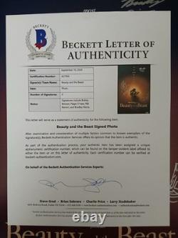 Beauty and The Beast Cast x 4 Signed 11x17 Walt Disney Poster Becket LOA