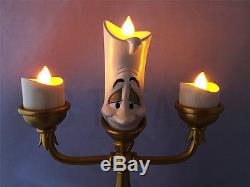 Beauty and the Beast Cogsworth Clock & Lumiere Light-Up Candlestick Disney Parks