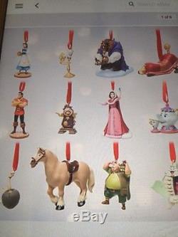 Beauty and the Beast Deluxe Sketchbook Ornament Set NEW DISNEY LIMITED EDT