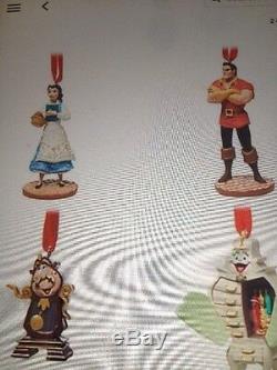 Beauty and the Beast Deluxe Sketchbook Ornament Set NEW DISNEY LIMITED EDT