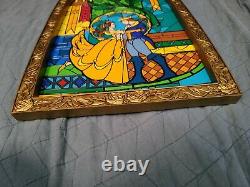 Beauty and the Beast Disney Parks Stained Glass Window 23 Open Box L