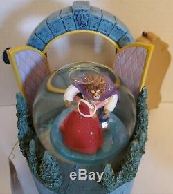 Beauty and the Beast Disney Store Belle Beast Dancing Musical Snow Globe
