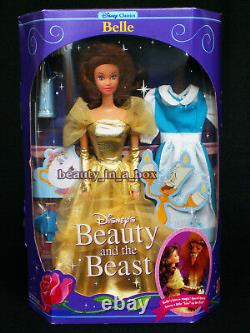 Beauty and the Beast Doll Disney Classics Belle Library Fashion Dinner Set Lot 3