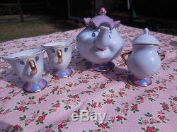 Beauty and the Beast Mrs. Potts and Chip Tea Set Tokyo Disney Resort Limited