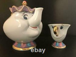 Beauty and the Beast Tokyo Disney Resort Mrs. Potts Tea Pot & Chip Tea Cup Set