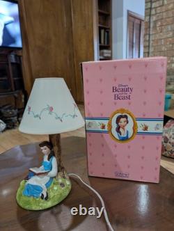 Beauty and the Beast ceramic lamp SCHMID Belle reading book under tree 1992-1993
