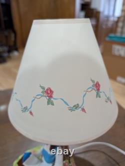 Beauty and the Beast ceramic lamp SCHMID Belle reading book under tree 1992-1993