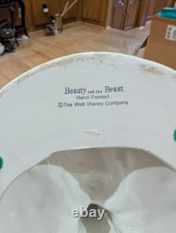 Beauty and the Beast ceramic lamp SCHMID Belle reading book under tree 1992-1993