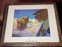 Beauty and the beast Animation Cel Walt Disney Movie Production Art Vintage X1