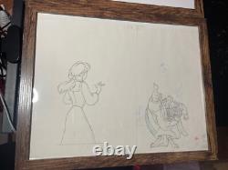 Beauty and the beast Animation Cel Walt Disney Movie Production Art Vintage X1