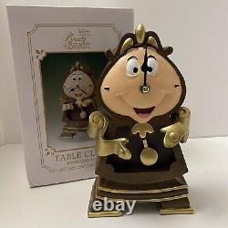 Beauty & the Beast Cogsworth CLOCK Table Brown 25cm Disney Japan