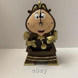 Beauty & the Beast Cogsworth CLOCK Table Brown 25cm Disney Japan