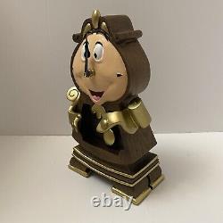 Beauty & the Beast Cogsworth CLOCK Table Brown 25cm Disney Japan