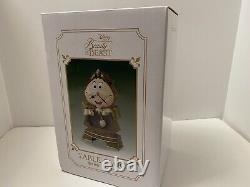 Beauty & the Beast Cogsworth CLOCK Table Brown 25cm Disney Japan