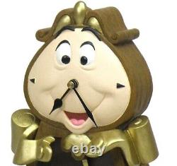 Beauty & the Beast Cogsworth CLOCK Table Brown 25cm Disney Japan