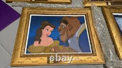 Beauty & the Beast Set 4 Framed Print Disney Lithograph Tale As Old As Time Art