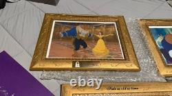 Beauty & the Beast Set 4 Framed Print Disney Lithograph Tale As Old As Time Art