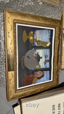 Beauty & the Beast Set 4 Framed Print Disney Lithograph Tale As Old As Time Art