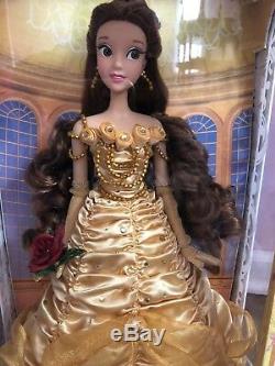 Belle Beauty & The Beast LE 5000 17 Collector Doll Disney Store NIB