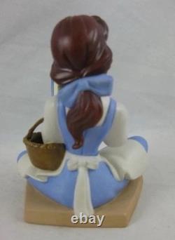 Belle Bookish Beauty Beast WDCC Disney Figurine Litho & Pin 2005 Society Ret New