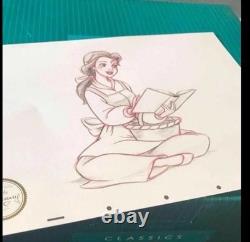 Belle Bookish Beauty Beast WDCC Disney Figurine Litho & Pin 2005 Society Ret New