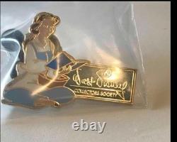Belle Bookish Beauty Beast WDCC Disney Figurine Litho & Pin 2005 Society Ret New