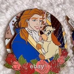 Belle and Adam Beauty And The Beast Heroic Moments LE 50 Fantasy Pin Disney