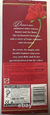 Blockbuster Collectible Disney Beauty & the Beast Christmas Belle Doll 1997. New