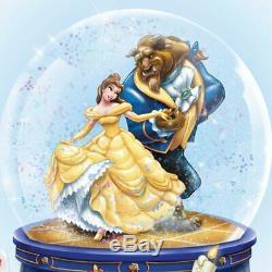Bradford Exchange Disney Beauty & The Beast Rotating Musical Glitter Globe Belle