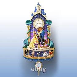 Bradford Exchange Disney Beauty and The Beast Happily Ever After Wall Clock