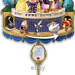 Bradford Exchange Disney Beauty and The Beast Happily Ever After Wall Clock